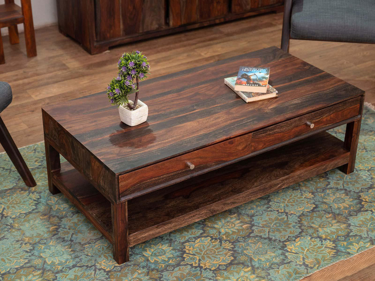 Dudi Furniture Marvel Solid Wood Coffee Table with Storage
