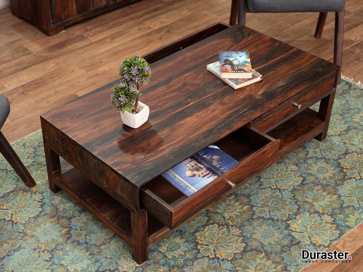 Dudi Furniture Marvel Solid Wood Coffee Table with Storage