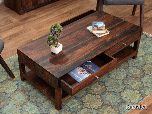 Dudi Furniture Marvel Solid Wood Coffee Table with Storage