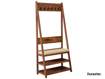 Dudi Furniture Mehran Sheesham Wood Ladder Shoe Stand