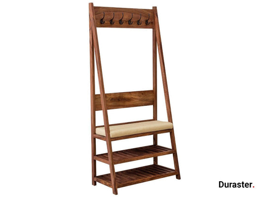 Dudi Furniture Mehran Sheesham Wood Ladder Shoe Stand