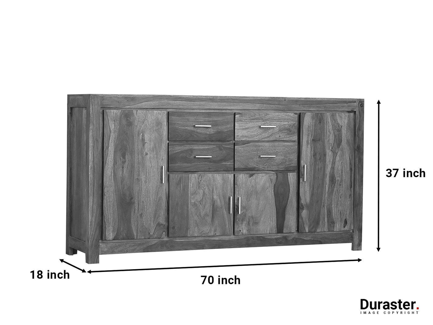 Dudi Furniture Metro Elegant Sheesham Sideboard Cabinet