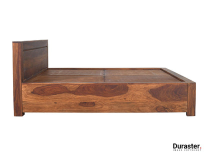 Dudi Furniture Metro Modern Sheesham wood Storage King Size Bed