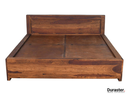 Dudi Furniture Metro Modern Sheesham wood Storage King Size Bed
