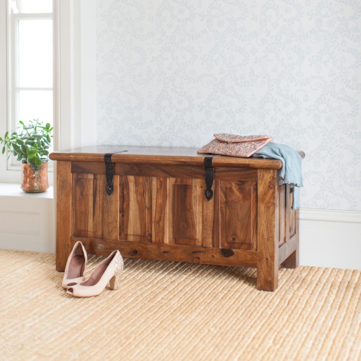 Dudi Furniture Mehran Sheesham Wood Storage Trunk
