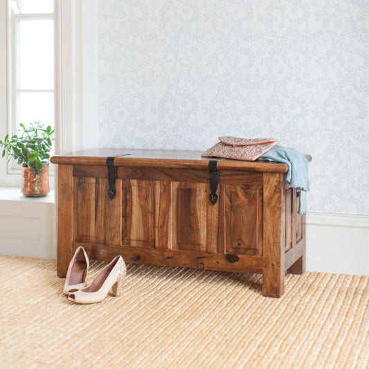 Dudi Furniture Mehran Sheesham Wood Storage Trunk