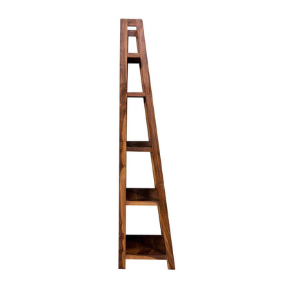 Dudi Furniture Mehran Sheesham Wood Ladder Bookshelf
