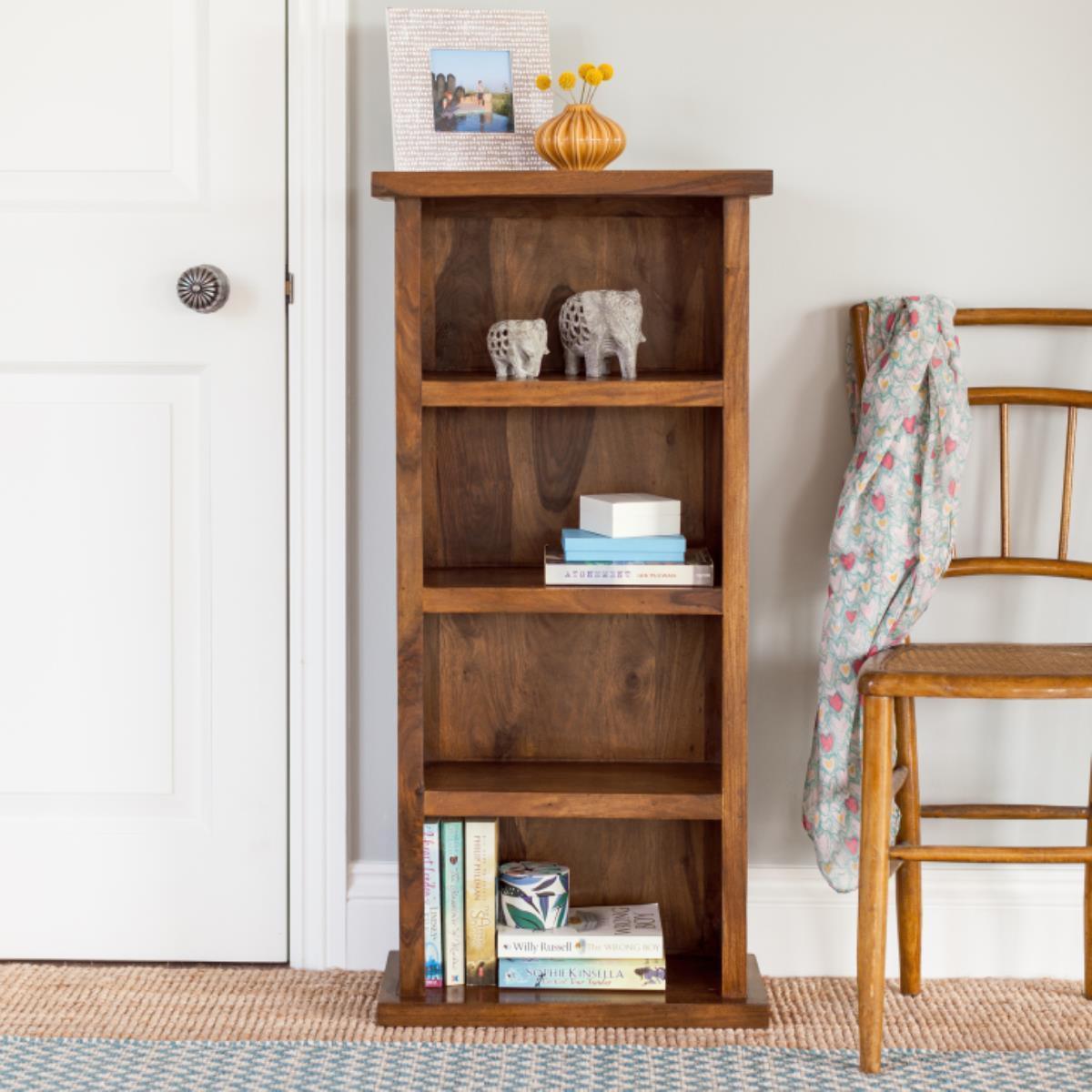 Dudi Furniture Mehran Sheesham Wood Small Bookshelf