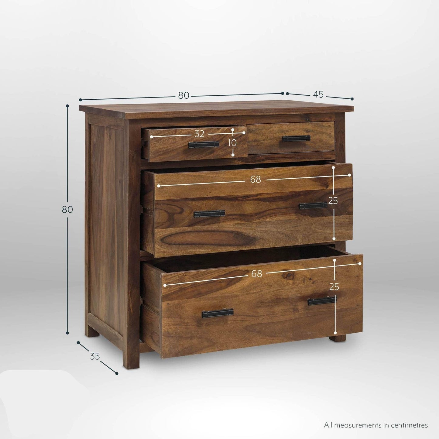Dudi Furniture Mehran Sheesham Wood Chest of Drawers