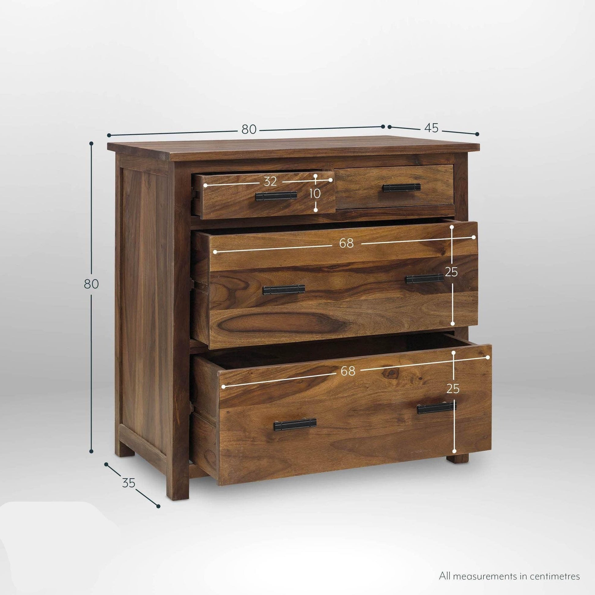 Dudi Furniture Mehran Sheesham Wood Chest of Drawers