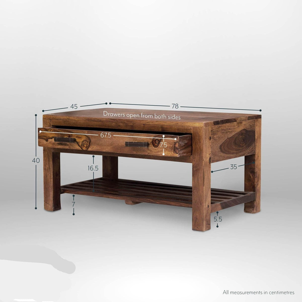 Dudi Furniture Mehran Sheesham Wood Coffee Table