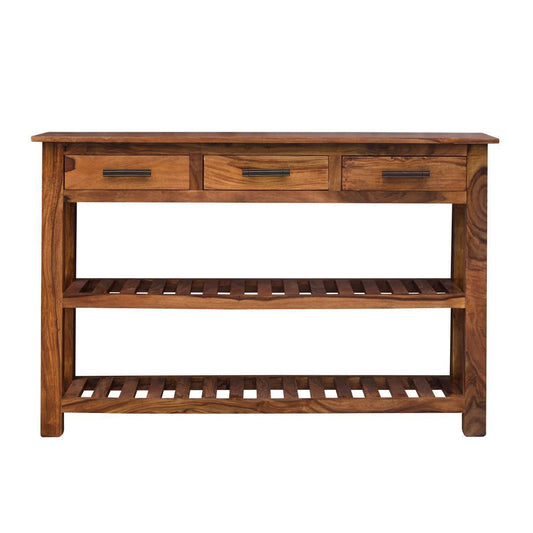 Dudi Furniture Mehran Sheesham Wood Console Table with Drawers