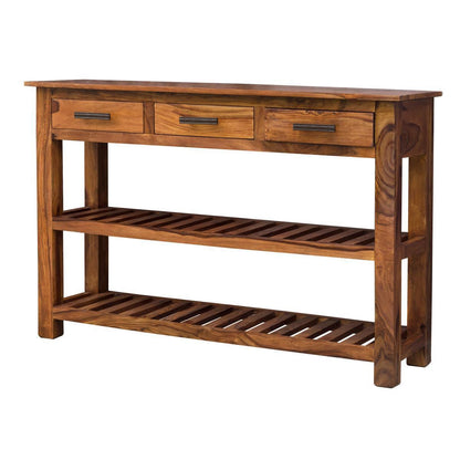 Dudi Furniture Mehran Sheesham Wood Console Table with Drawers