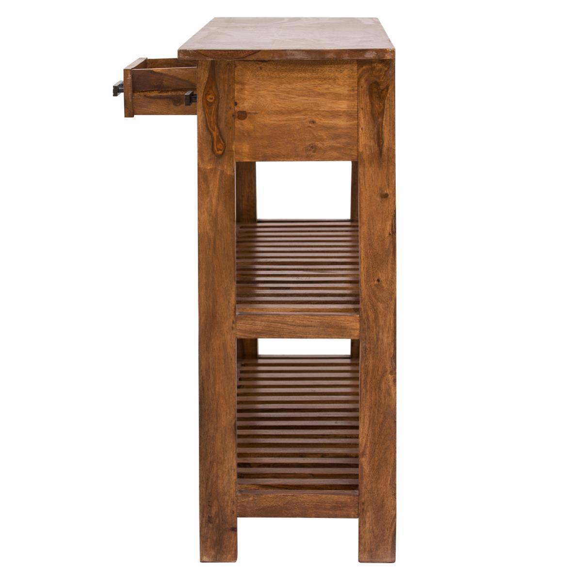 Dudi Furniture Mehran Sheesham Wood Console Table with Drawers