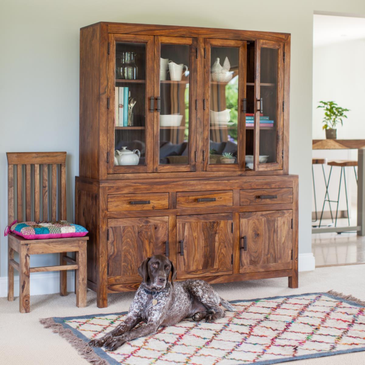Dudi Furniture Mehran Sheesham Wood Display Cabinet