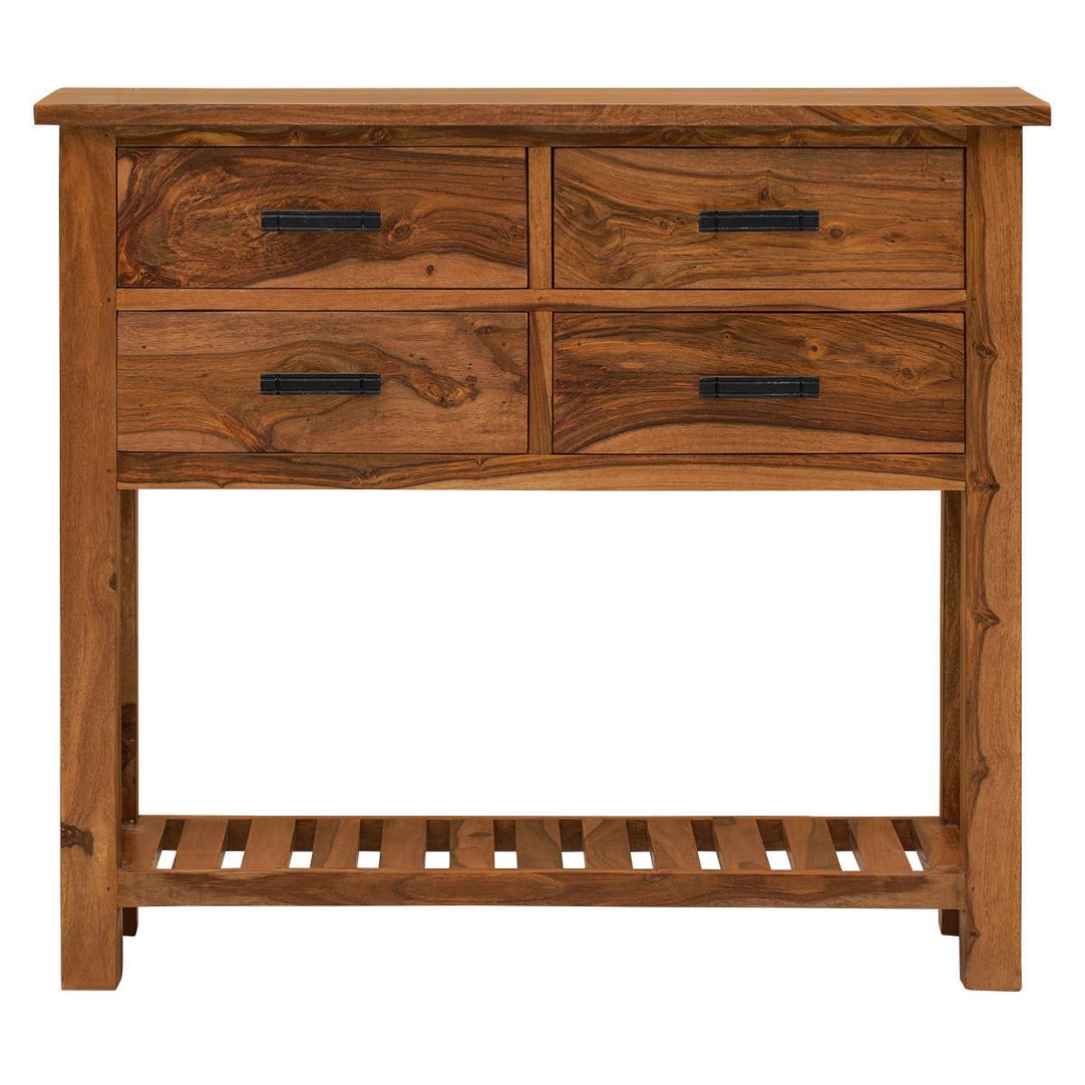 Dudi Furniture Mehran Sheesham Wood Console Table with Drawers
