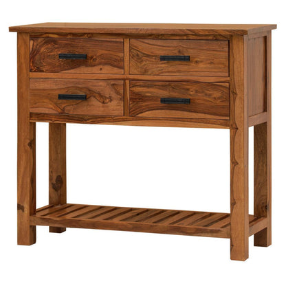 Dudi Furniture Mehran Sheesham Wood Console Table with Drawers