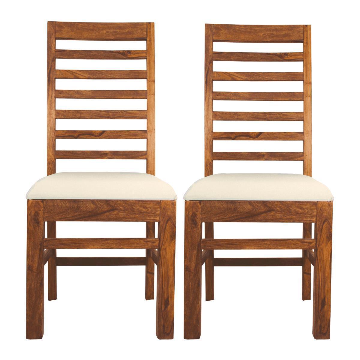 Dudi Furniture Mehran Sheesham Wood Upholstered Chair