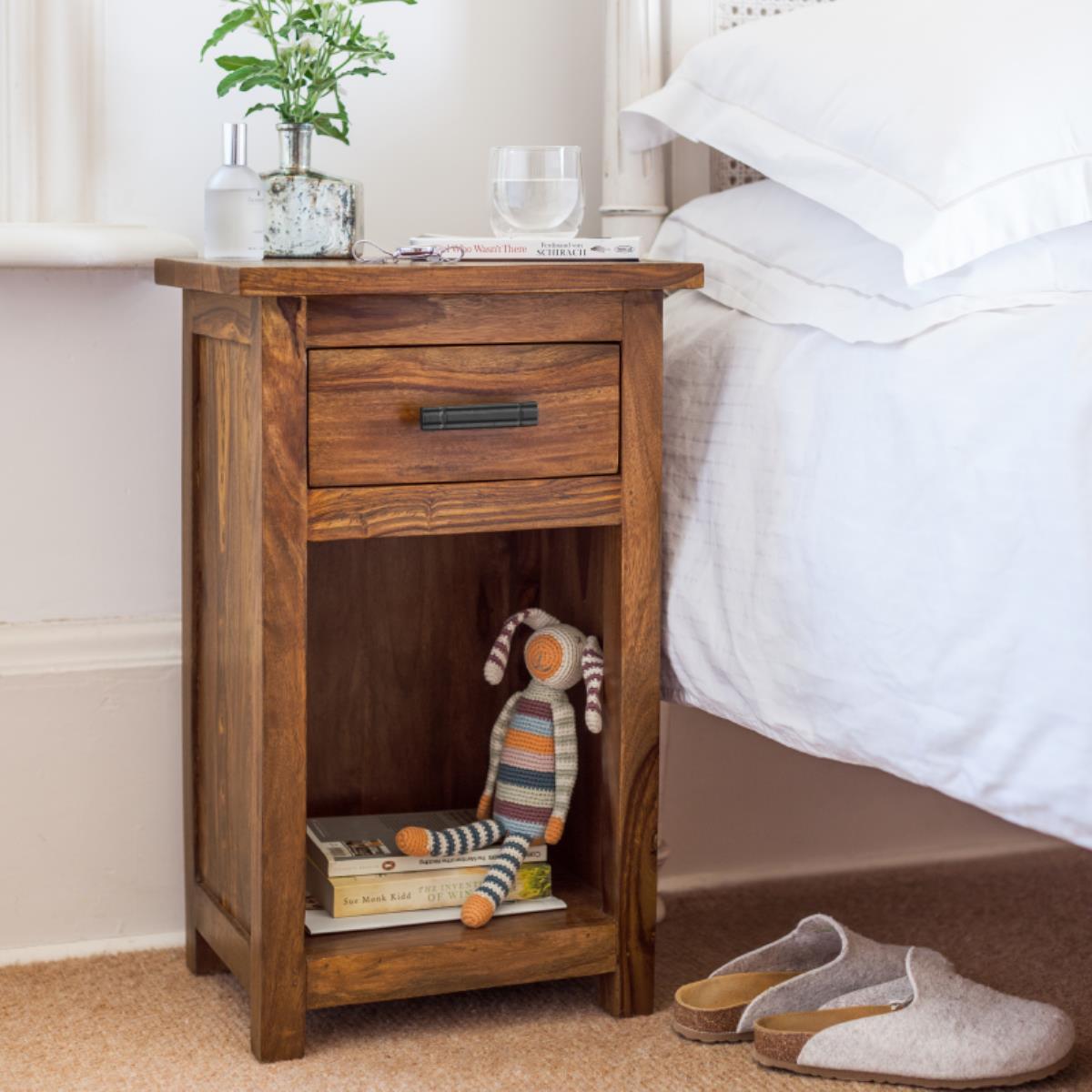 Dudi Furniture Mehran Sheesham Wood Bedside Table