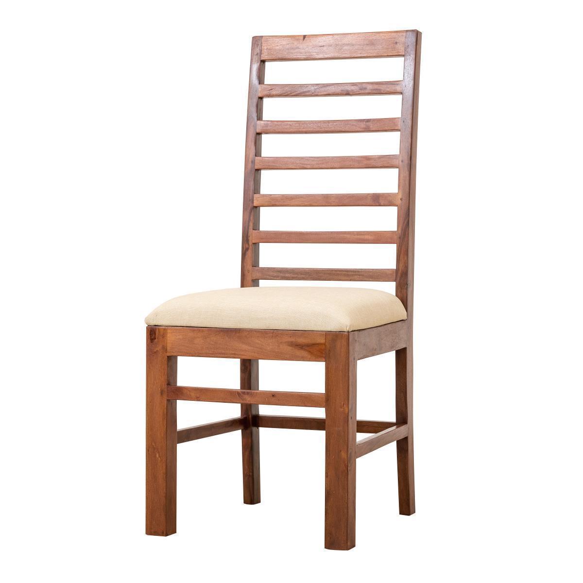 Dudi Furniture Mehran Sheesham Wood Upholstered Chair