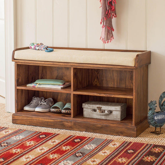 Dudi Furniture Mehran Sheesham Wood Shoe Rack