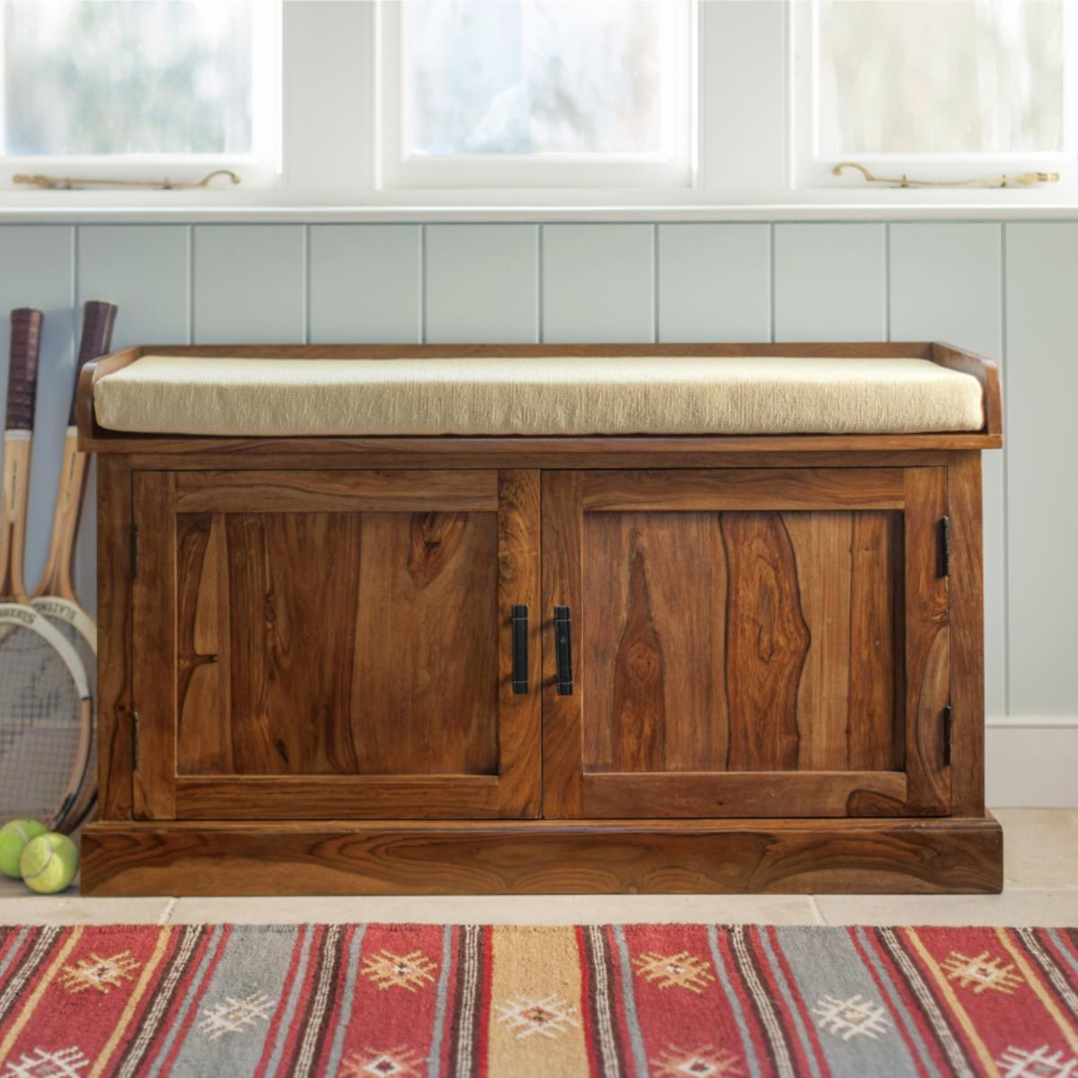 Dudi Furniture Mehran Sheesham Wood Shoe Rack