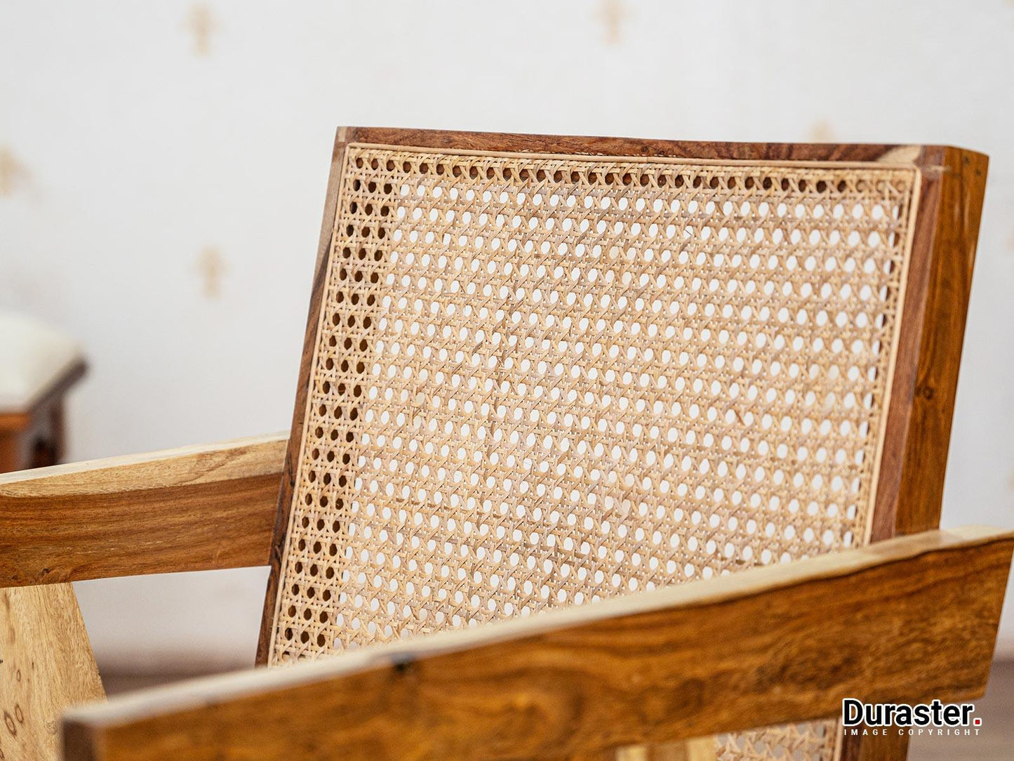 Dudi Furniture Nature Wooden Cane Armchair