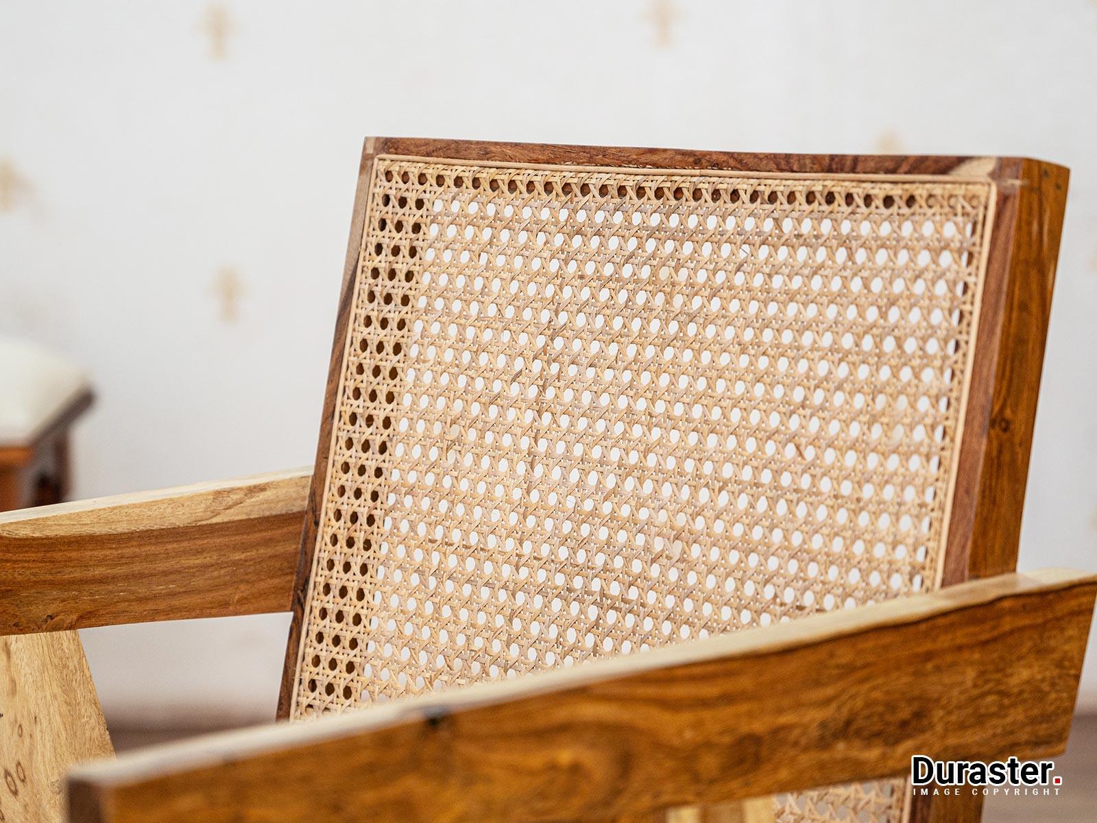 Dudi Furniture Nature Wooden Cane Armchair