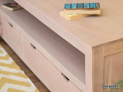 Dudi Furniture Novo Premium Acacia Stylish Wood TV Unit