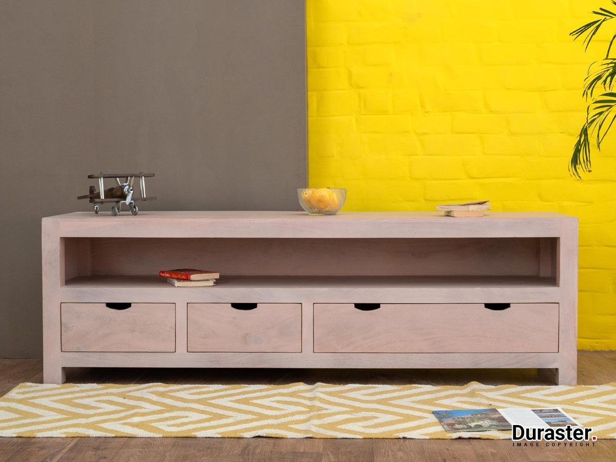 Dudi Furniture Novo Premium Acacia Stylish Wood TV Unit