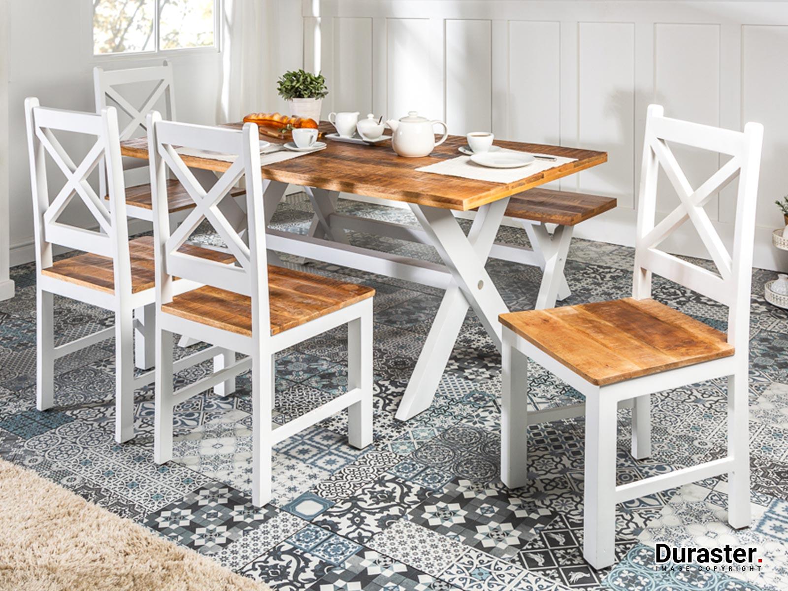 Dudi Furniture Novo Premium Solid Mango Wood Dining Set with Chairs