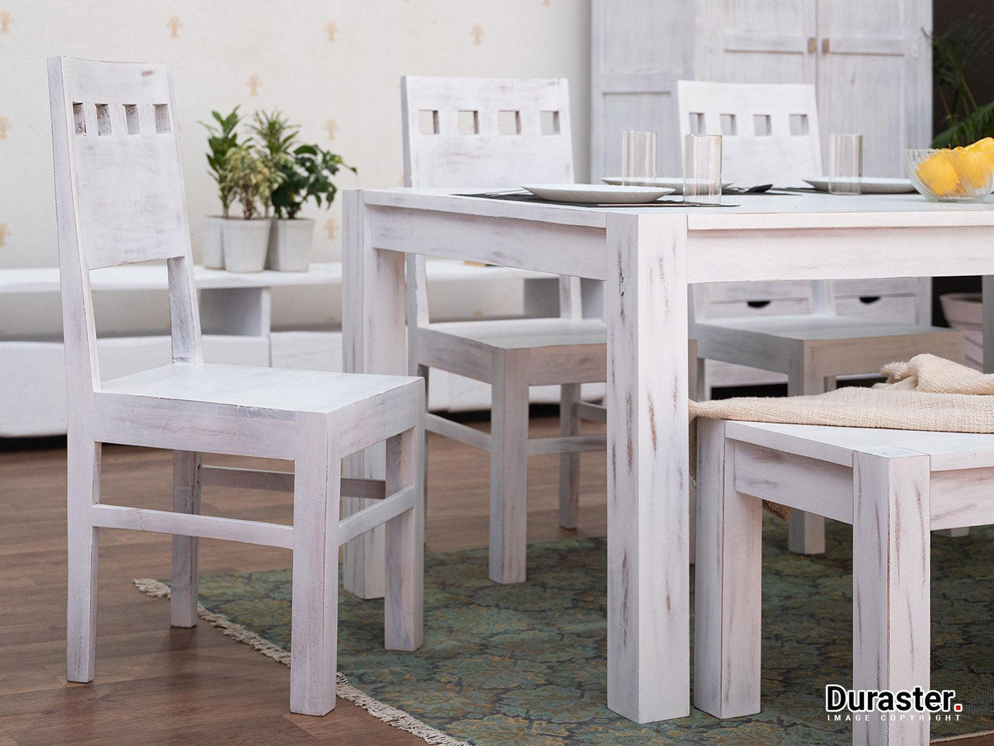 Dudi Furniture Novo Premium Distress Solid Acacia wood Dining Table