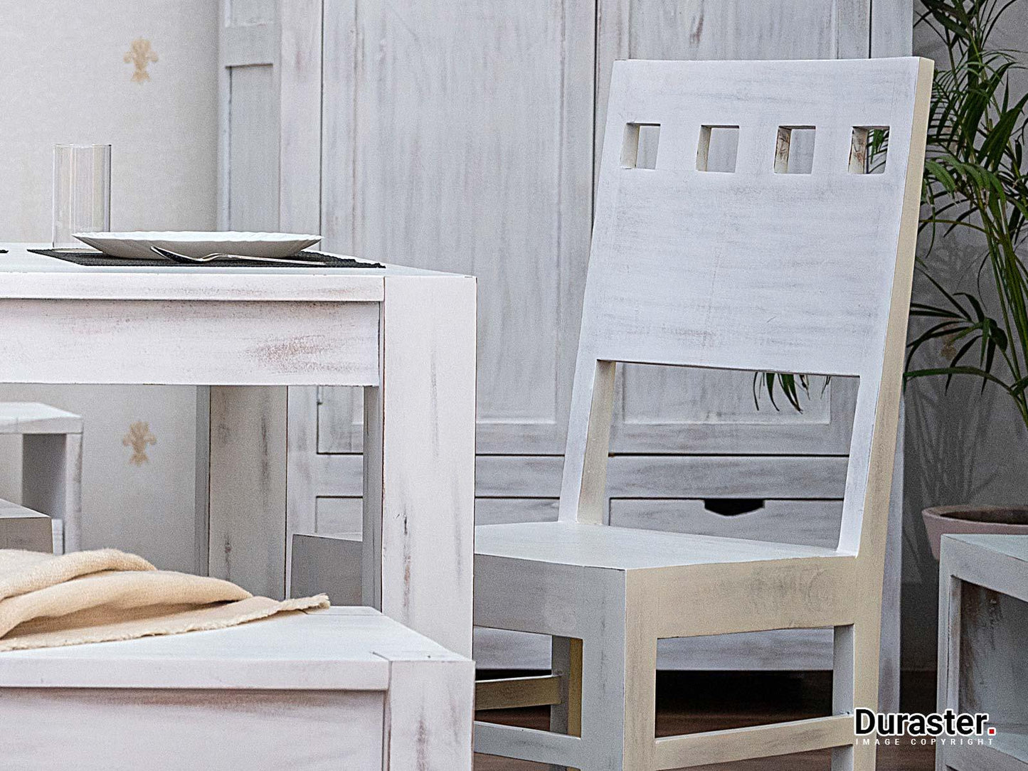 Dudi Furniture Novo Premium Distress Solid Acacia wood Chair