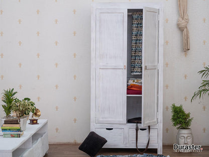 Dudi Furniture Novo Premium Distress Solid Acacia wood Wardrobe