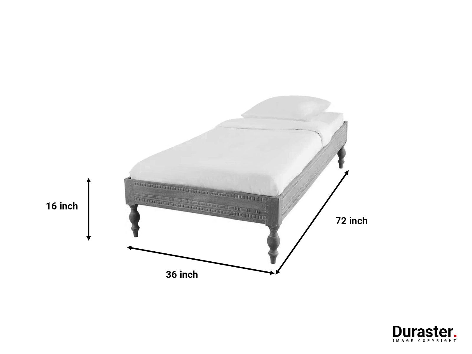 Dudi Furniture Ajenta Solid Mango Wood Single Bed