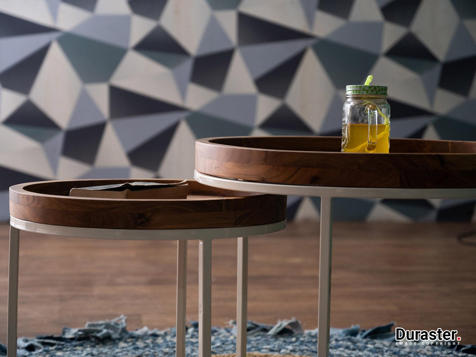Dudi Furniture Novo Premium Solid Acacia wood Nested Side / Coffee