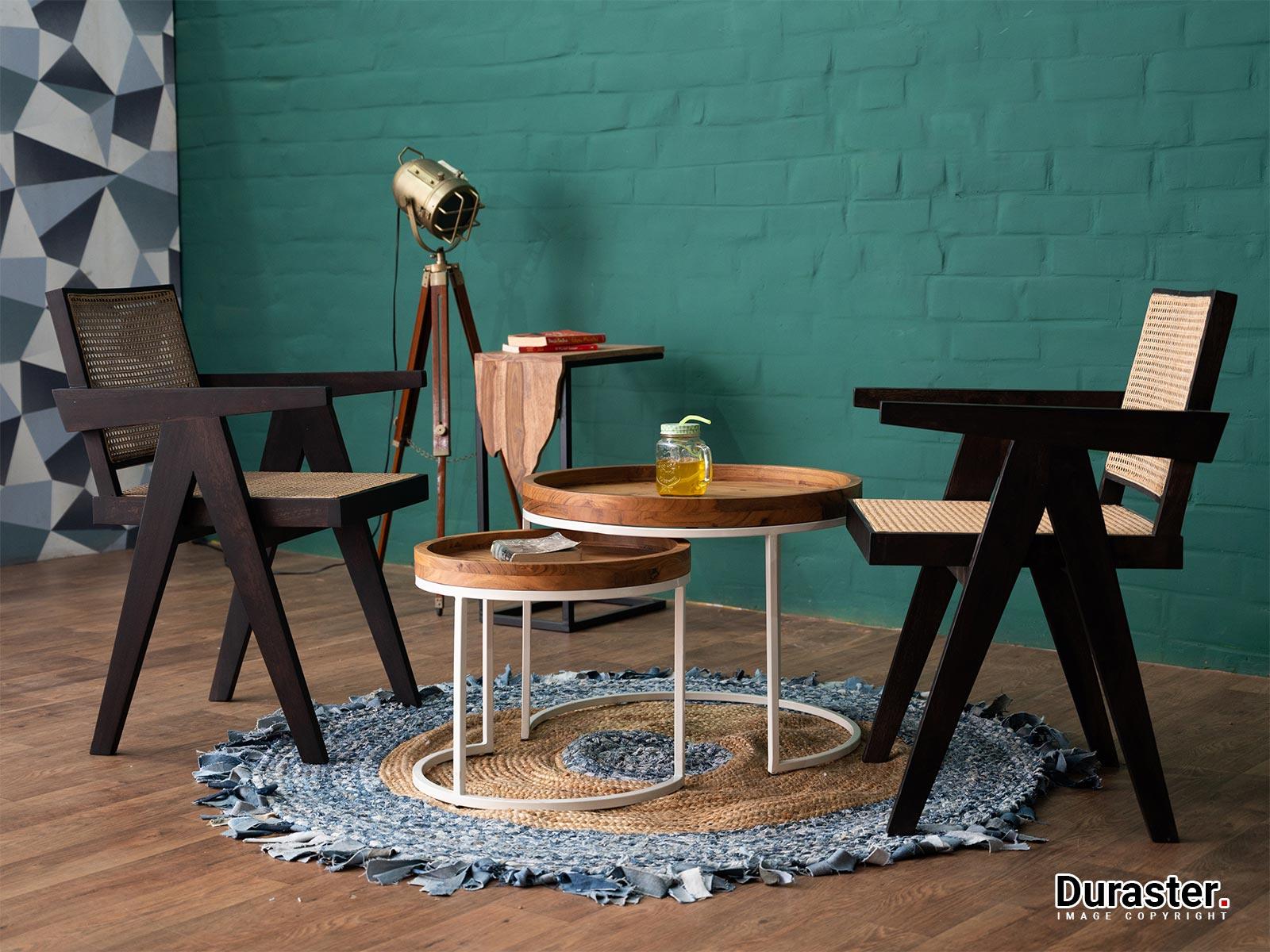 Dudi Furniture Novo Premium Solid Acacia wood Nested Side / Coffee