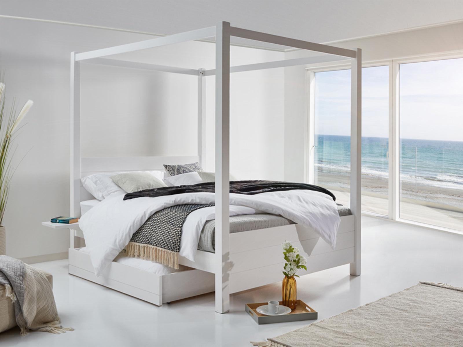 Dudi Furniture Novo Premium Solid Acacia Wood Four-Poster King Size