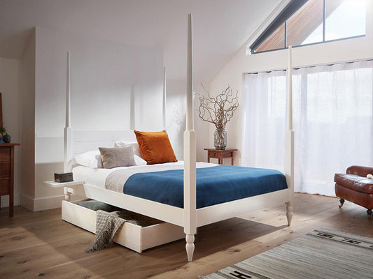 Dudi Furniture Novo Premium Solid Acacia Wood Four-Poster King Size