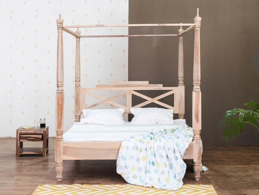 Dudi Furniture Novo Premium Solid Sheesham Wood Modern Canopy 4