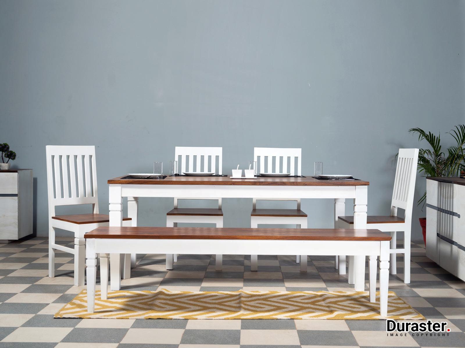 Dudi Furniture Novo Premium Solid Acacia wood Dining Set with Chairs