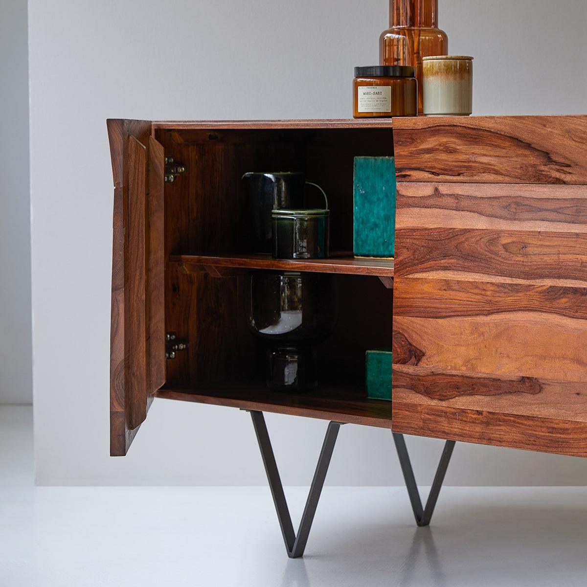 Dudi Furniture Veena Wooden Sideboard Cabinet
