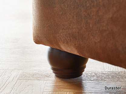 Dudi Furniture Chesterfield Vintage Brown Ottoman Right