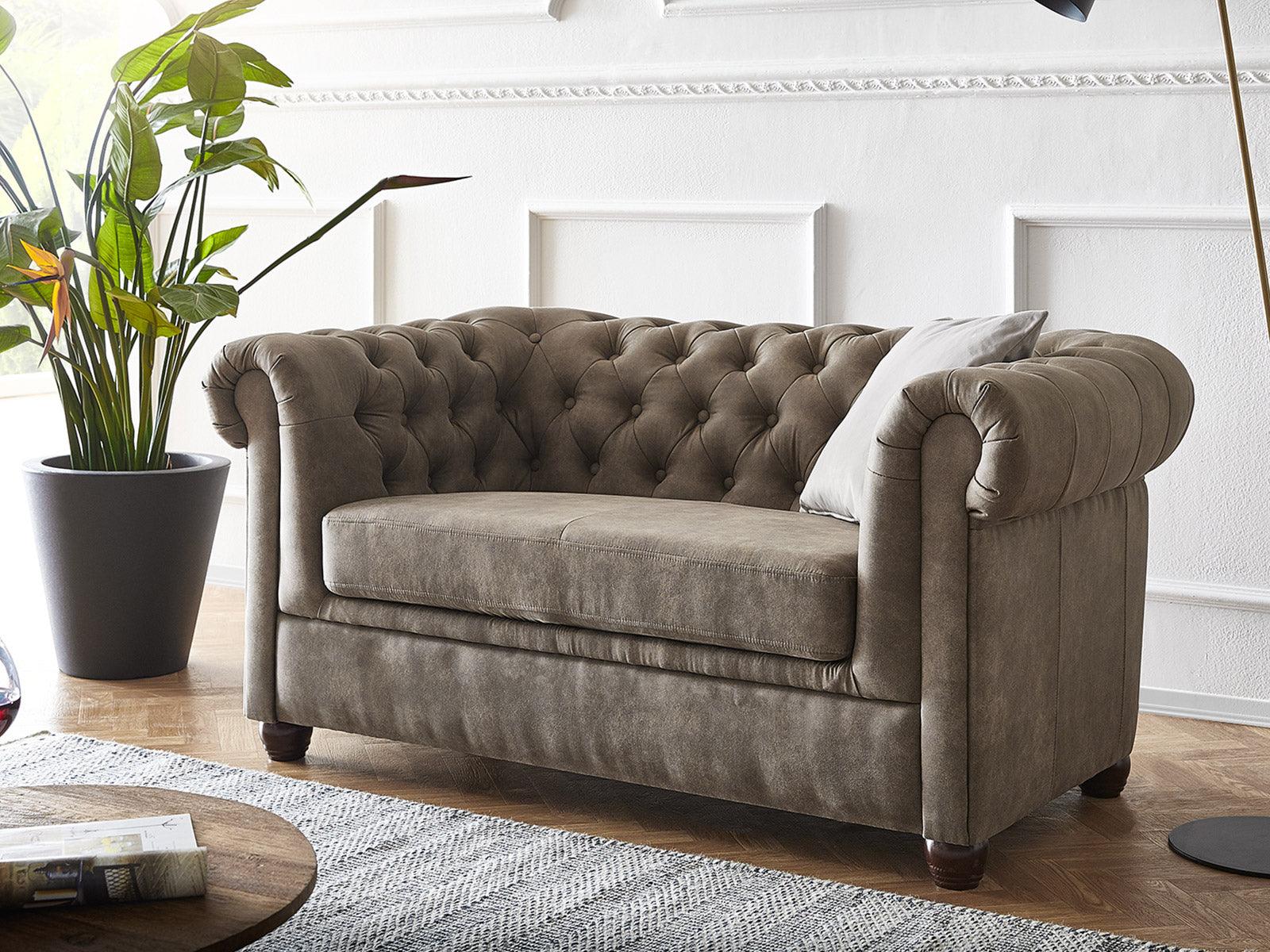 Dudi Furniture Chesterfield Traditional Two Seater Sofa