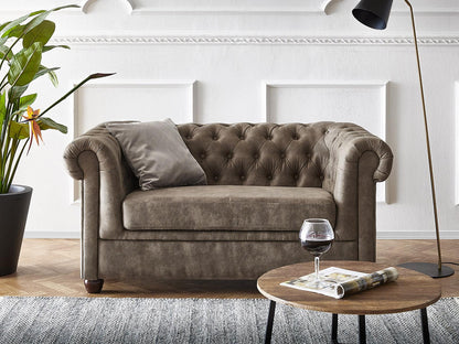 Dudi Furniture Chesterfield Traditional Two Seater Sofa