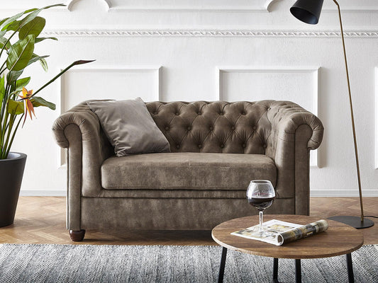 Dudi Furniture Chesterfield Traditional Two Seater Sofa