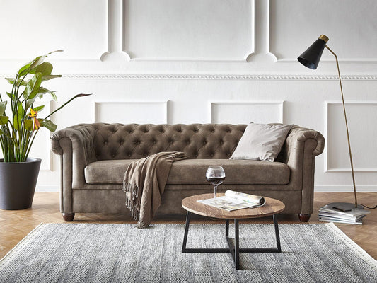 Dudi Furniture Chesterfield Traditional Three Seater Sofa