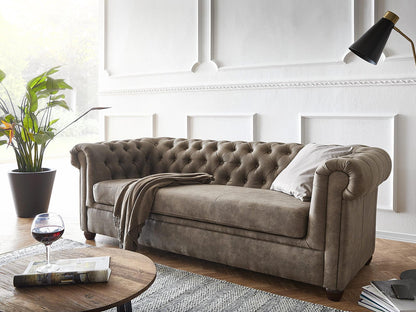 Dudi Furniture Chesterfield Traditional Three Seater Sofa