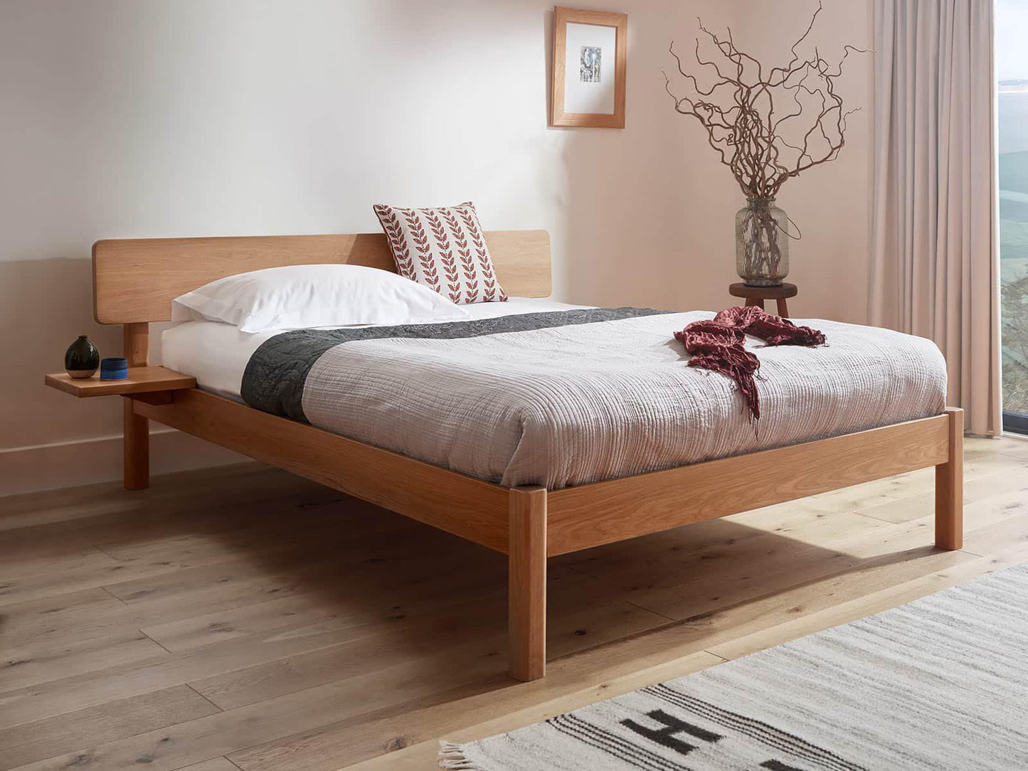 Dudi Furniture Preyas Solid Acacia wood King Size Bed