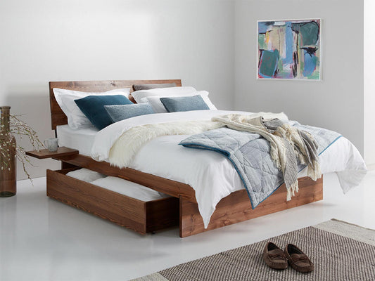 Dudi Furniture Preyas Solid Sheesham wood Storage Bed
